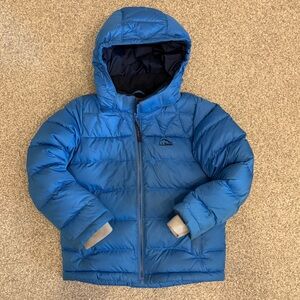 L.L. Bean Kids Down Jacket Cobalt Blue, Fleece-lined, Size M5-6